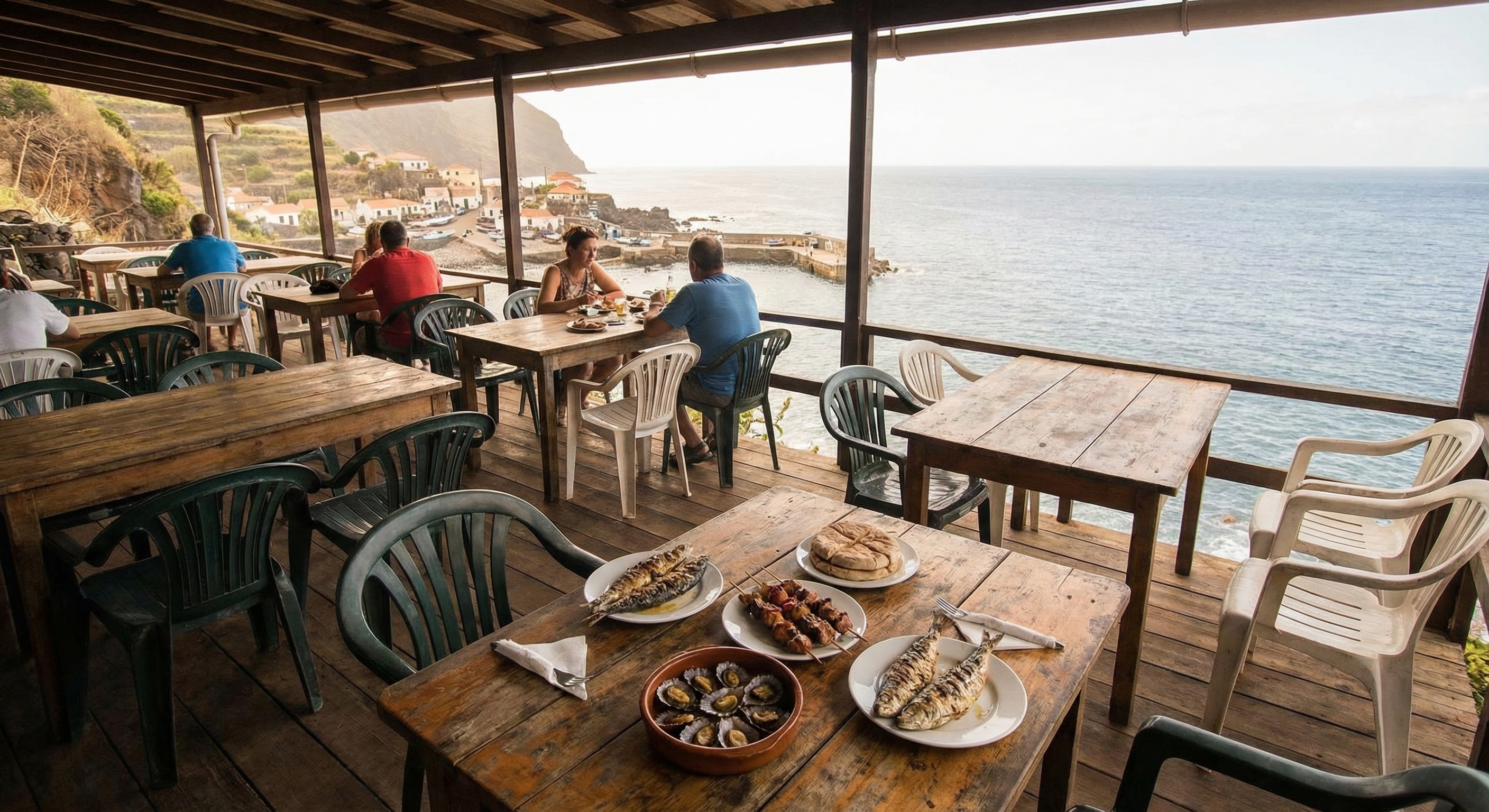 Budget restaurant Madeira with ocean view