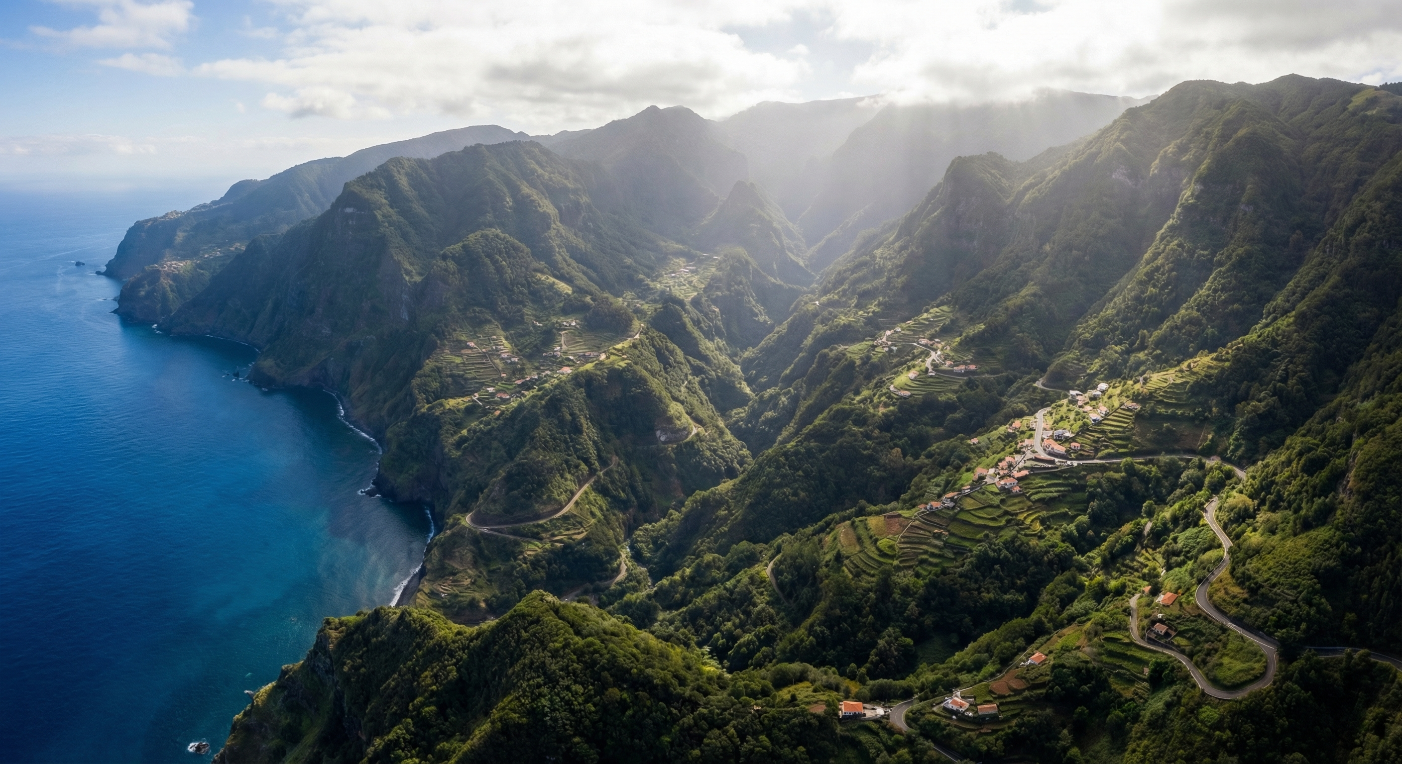Aerial view of Madeira island