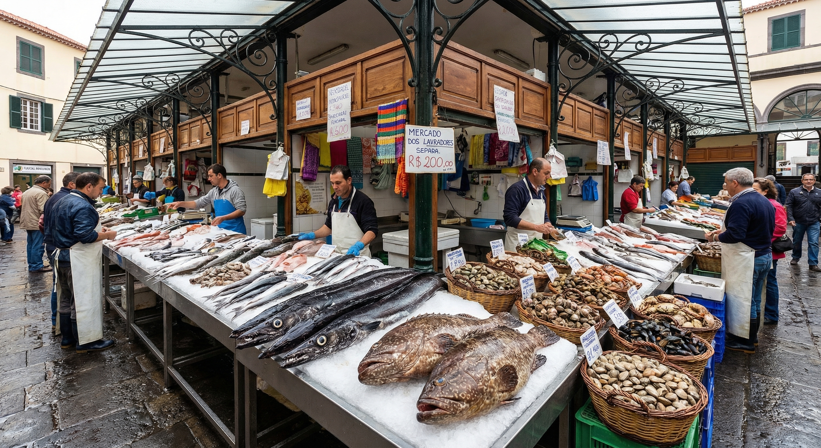 Fresh seafood Funchal market