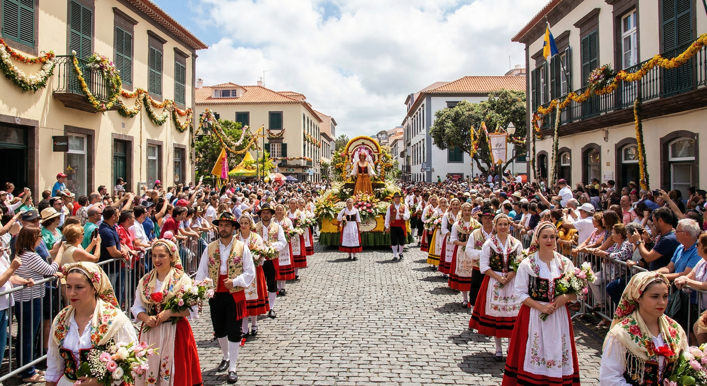 Madeira Flower Festival parade Funchal