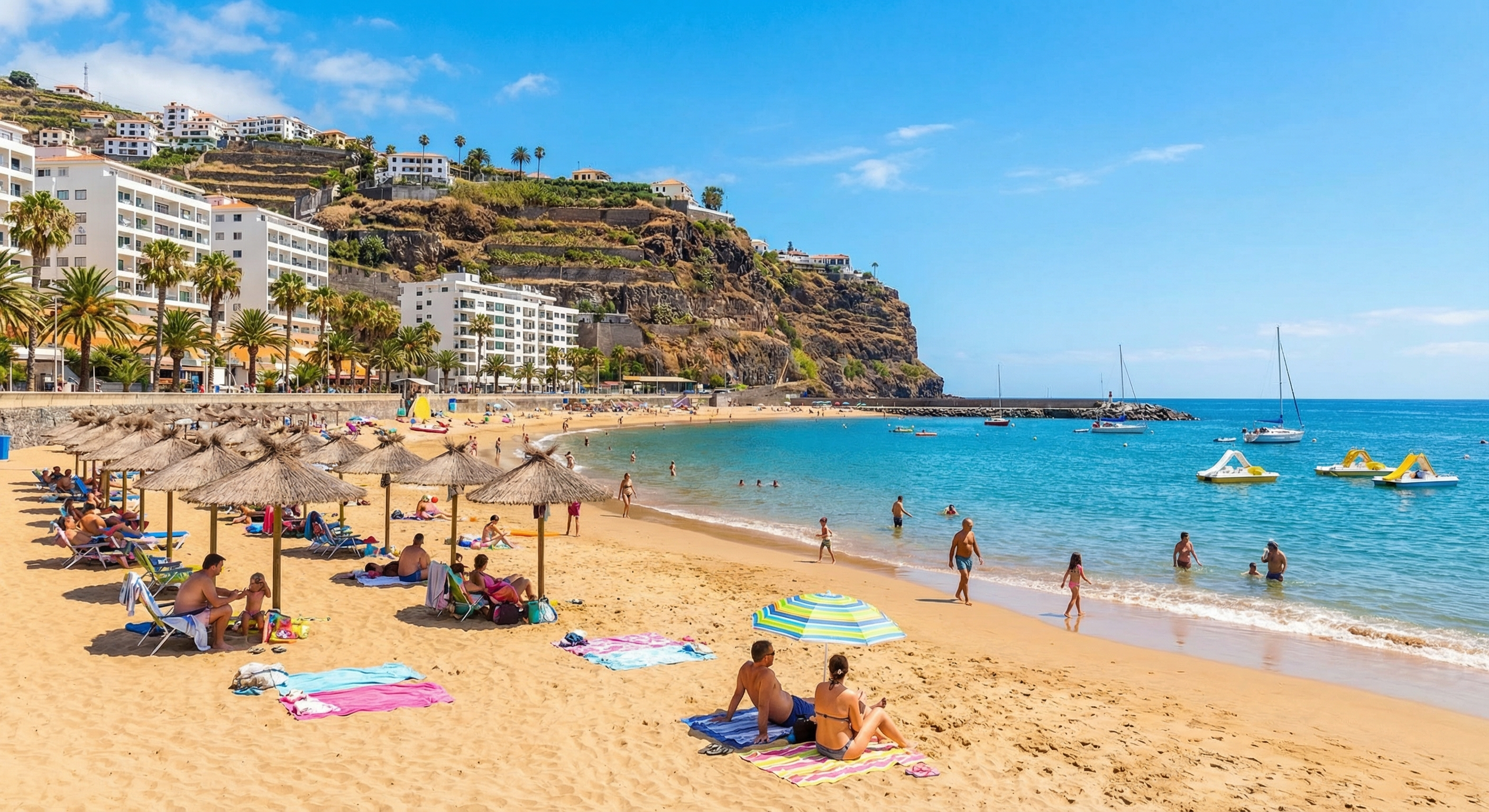 Madeira summer beach Calheta